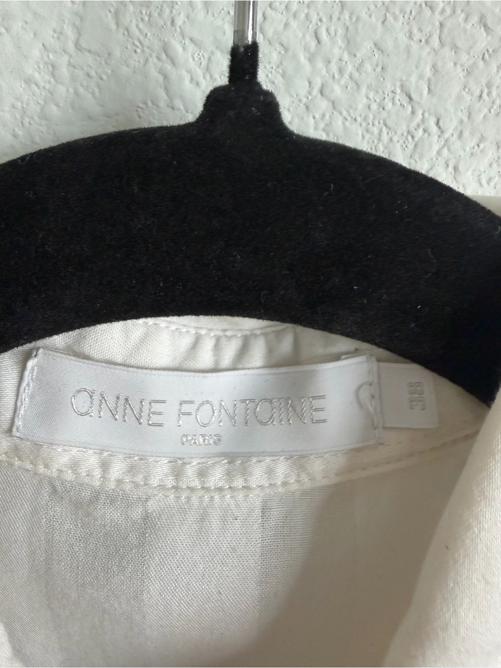 Anne Fontaine Ivory Ruffle Front Button-Down Shirt - Picture 2 of 3